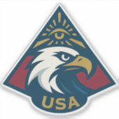 USA Eagle Pyramid Emblem — Eye of Providence シール (正面)