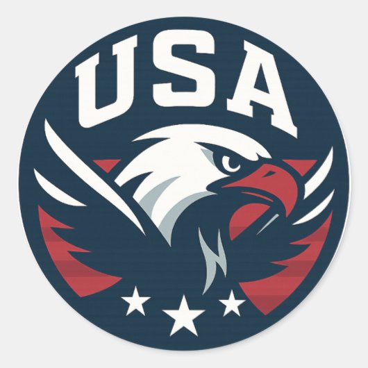 USA Eagle Rounddel – アグレッシブスポーツエンブレム ラウンドシール (正面)