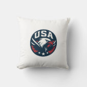 USA Eagle Roundel — Aggressive Sports Emblem クッション (正面)