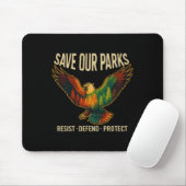 Usa Eagle Save Our Parks Resist National Park Prot マウスパッド (マウス)