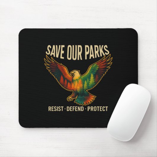 Usa Eagle Save Our Parks Resist National Park Prot マウスパッド (マウス)