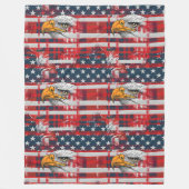 USA Eagle Throw Celebrate Freedom in Cozy Style フリースブランケット (正面)