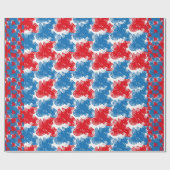 USA/EEUU FLAG SIMPLIFIED TEXT BY MASANSER PIXELAT ラッピングペーパー (フラット)