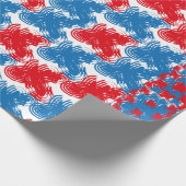 USA/EEUU FLAG SIMPLIFIED TEXT BY MASANSER PIXELAT ラッピングペーパー (角)