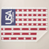 USA/EEUU FREE STARS FLAG BY MASANSER PIXELAT シェルパブランケット (正面(横))