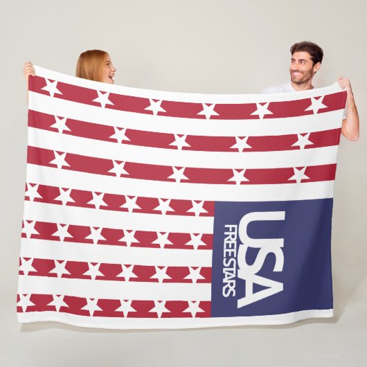 USA/EEUU FREE STARS FLAG BY MASANSER PIXELAT フリースブランケット (インサイチュ)