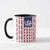 USA/EEUU FREE STARS FLAG BY MASANSER PIXELAT マグカップ (左)
