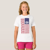 USA/EEUU FREE STARS FLAG BY MASANSER PIXELAT Tシャツ (正面フル)