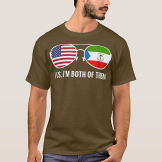 USA Equatorial Guinea Flag Sunglasses Equatoguinea Tシャツ