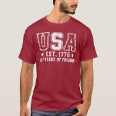 USA Est 1776 フリーダムTシャツ Tシャツ (正面)