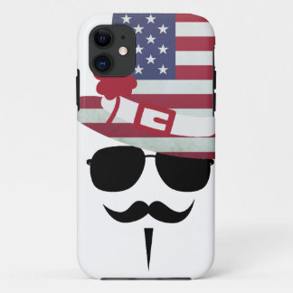 USA Fan with Mustache iPhone 11 ケース