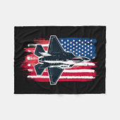 Usa Fighter Jet F-35 7月の4th男性女性キッズPa フリースブランケット (正面(横))