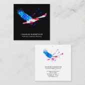 ** USA flagアメリカン·イーグル·赤白青 スクエア名刺 (正面/裏面)