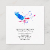 ** USA flagアメリカン·イーグル·赤白青 スクエア名刺 (裏面)