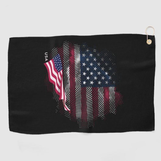 USA flag ゴルフタオル (横)