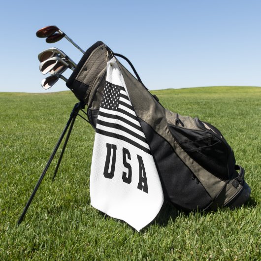 USA Flag  ゴルフタオル (グリーン)