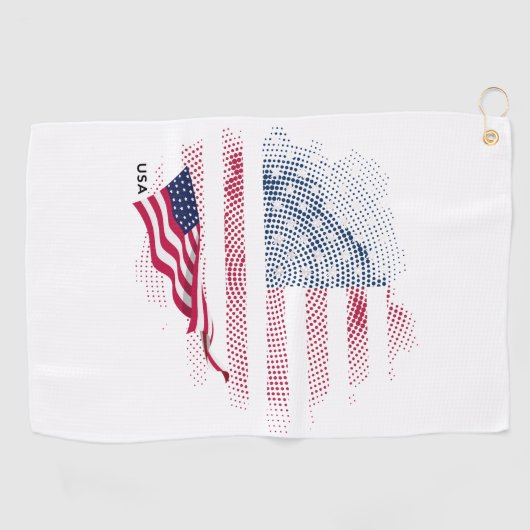 USA flag ゴルフタオル (横)