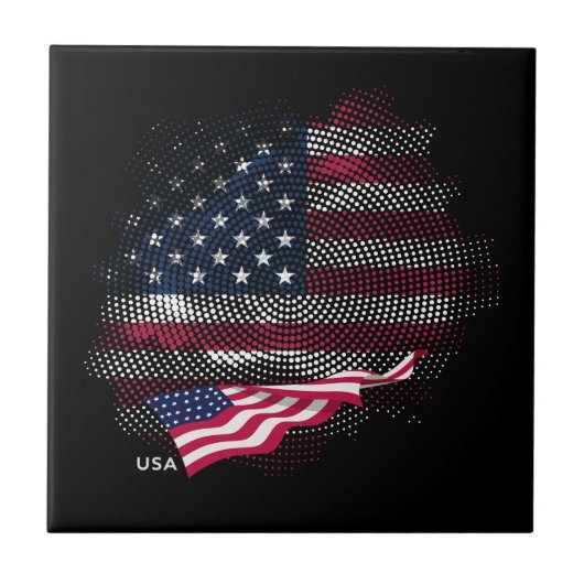 USA flag タイル (正面)