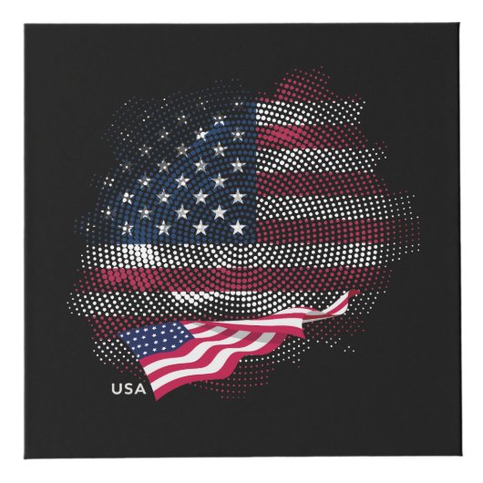 USA flag フォトキューブ (右)