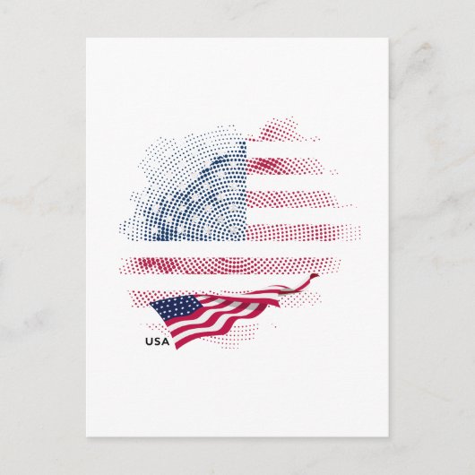 USA flag ポストカード (正面)