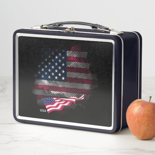 USA flag メタルランチボックス (インサイチュ)