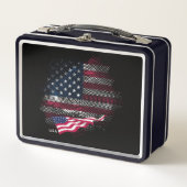 USA flag メタルランチボックス (正面)