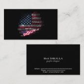 USA flag 名刺 (正面/裏面)