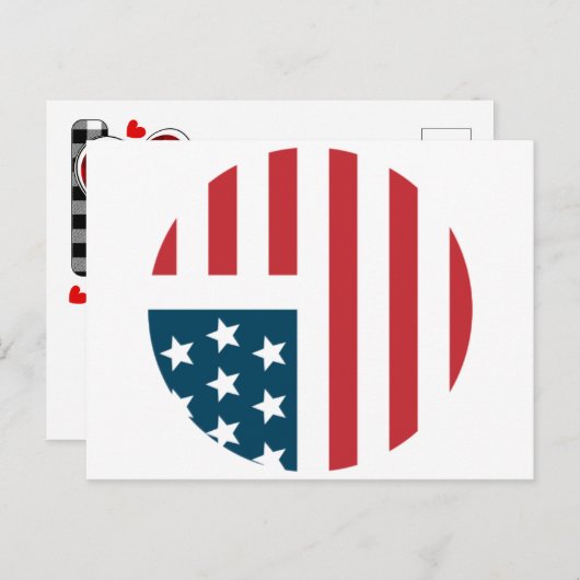 USA Flag 2026 – Bold American Flag for 250th シーズンポストカード (正面/裏面)
