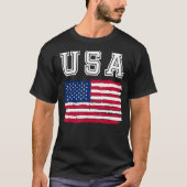USA flag 4th of july us day of independence Tシャツ (正面)