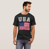 USA flag 4th of july us day of independence Tシャツ (正面フル)
