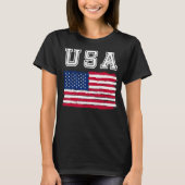 USA flag 4th of july us day of independence Tシャツ (正面)