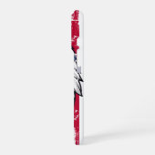 USA Flag And American Bald Eagle Grunge iPhoneケース (左側面)