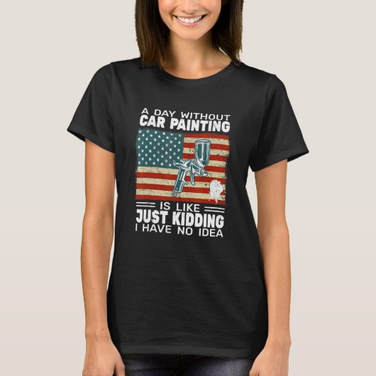 USA Flag auto body painter car painter accessories Tシャツ (正面)