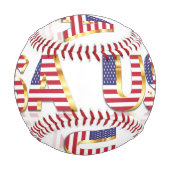 USA Flag Baseball 野球ボール (裏面)