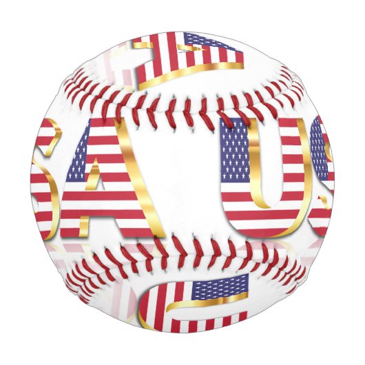 USA Flag Baseball 野球ボール (裏面)