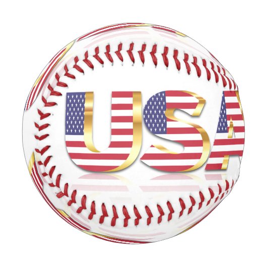 USA Flag Baseball 野球ボール (正面左)