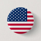 USA Flag Button Patriotic 缶バッジ (正面)