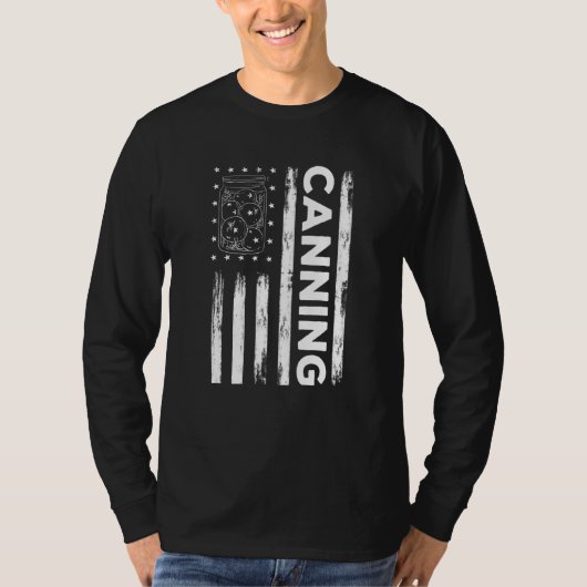 USA Flag Canning Apparel Pickling America Tシャツ (正面)
