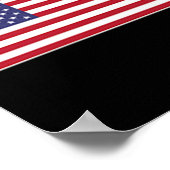Usa Flag Chest Patch Star Spangled Banner American ポスター (角)