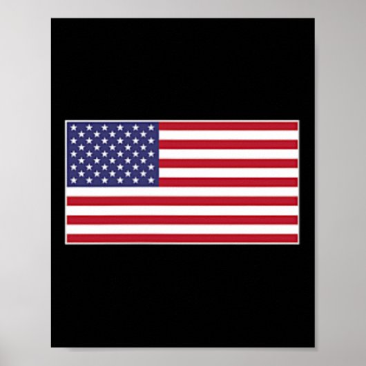 Usa Flag Chest Patch Star Spangled Banner American ポスター (正面)