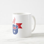 USA Flag Coffee Cup Patriotic Ceramic Mug コーヒーマグカップ (正面右)