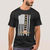 Usa Flag Drum Sticks Cool Patriotic American Drumm Tシャツ (正面)