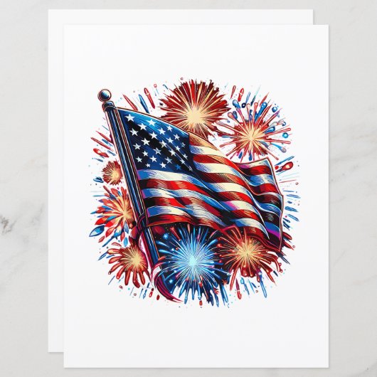 USA Flag Fireworks Patriotic (正面/裏面)