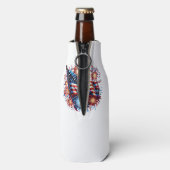 USA Flag Fireworks Patriotic ボトルクーラー (ボトル裏面)
