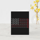 Usa Flag Golf Club Sport Gift America Golf  カード (黄色い花)