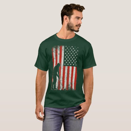 USA Flag Golfer Tシャツ (正面フル)