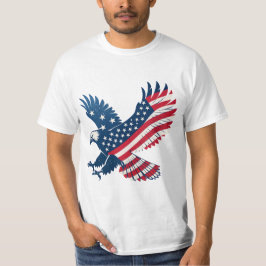 USA Flag in Shape of an Eagle Tシャツ