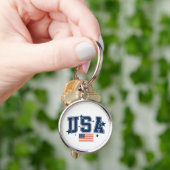 USA Flag Keychain キーホルダー (手)