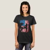 Usa Flag Kickboxing Design For Boxing Fan Or Marti Tシャツ (正面フル)