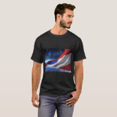 USA Flag Logo Basic Dark T-Shirt Tシャツ (正面フル)